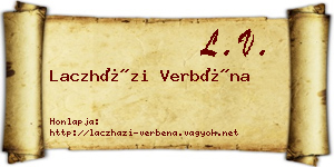 Laczházi Verbéna névjegykártya