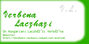 verbena laczhazi business card
